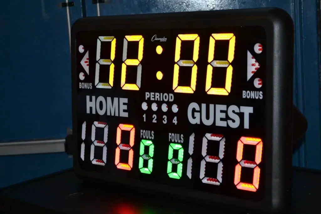 Basketball clock shot